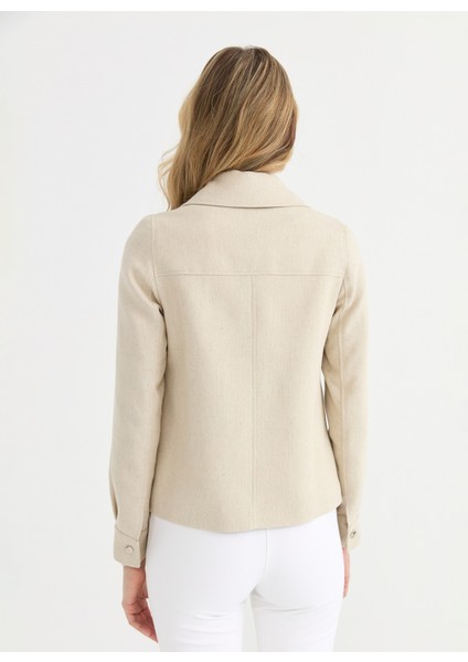 Standart Bej Kadın Ceket 25YSL1447 fırsatları