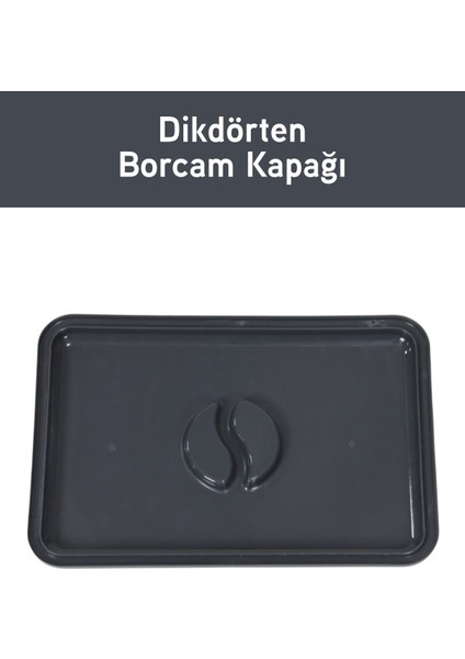 Plastik Borcam Kapağı Dikdörtgen Antrasit