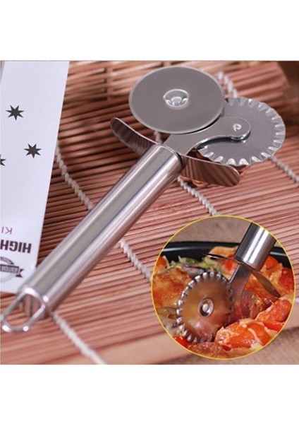 Çift başlıklı hamur ve pizza kesme bıçağı, çelik, kolay kullanım, dayanıklı ve hijyenik fiyatları