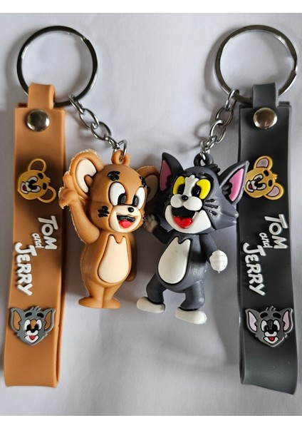 Tom ve Jerry Silikon Çift Anahtarlığı ve Çanta Aksesuarı fiyatları