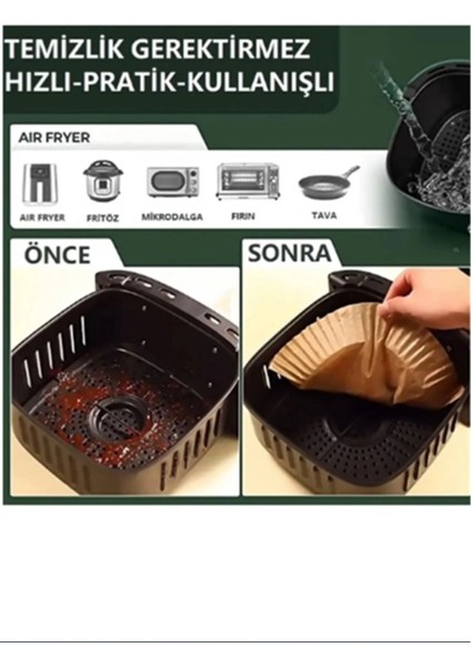 Büyük Boy Hava Fritöz ve Fırın İçin 100 Adet Tek Kullanımlık Pişirme Kağıdı fiyatları