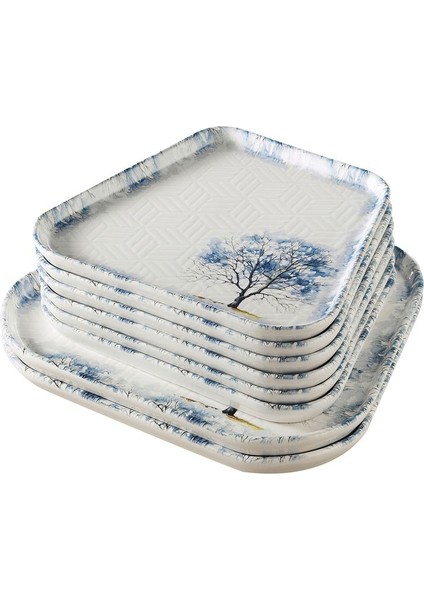 Zyra Serisi 6 Kişilik Stackable Kahvaltı Takımı Pasta Seti Kahvaltılık Özel Yapım Set Sunum Tabağı
