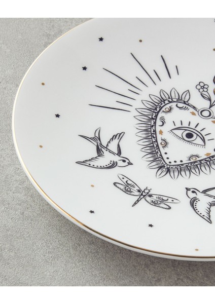 Talisman Magical Bone China Pasta Tabağı 21 cm Siyah-Gold