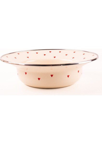 Emaye Cupid Çukur Makarna Salata Tabağı 24 cm