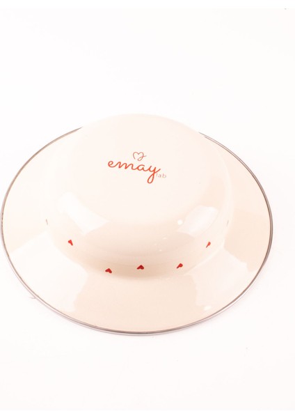 Emaye Cupid Çukur Makarna Salata Tabağı 24 cm