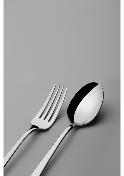 6 Kişilik 30 Parça Sade Çatal Kaşık Takımı, Gümüş, Zarif ve Şık Tasarım fiyatları