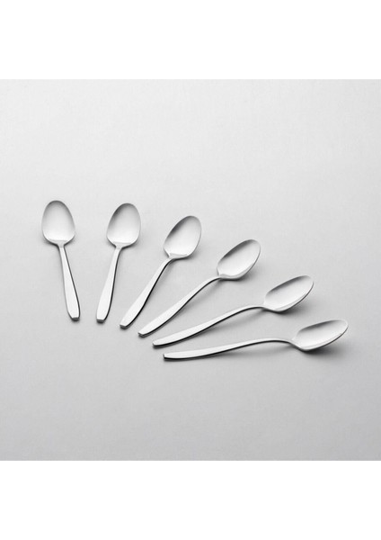 Gri 6'lı Çay Kaşığı Seti, şık ve kullanışlı paslanmaz çelik ev dekoru