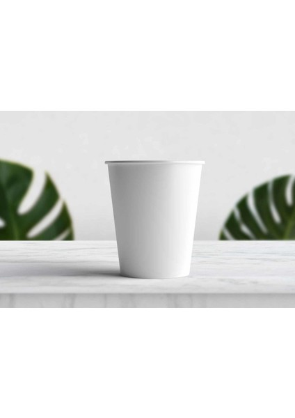 Beyaz 7 Oz Karton Bardak 100 Adet, Kağıt Çay Bardağı, Dayanıklı ve Pratik Kullanım