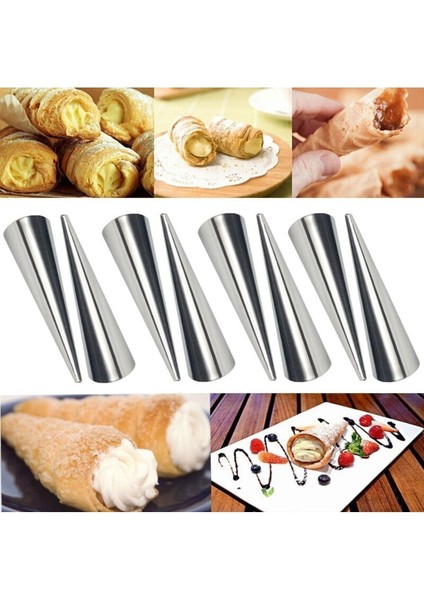 12cm Boy Narkalıp Külah Tatlısı Kalıbı, 10 adet, paslanmaz çelik, şık ve kullanışlı. fırsatları