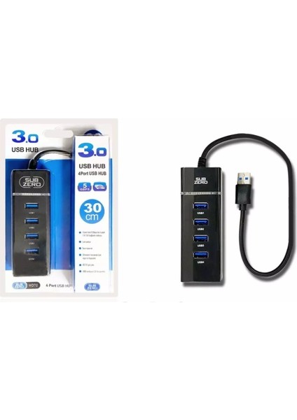 Sub Zero USB Çoğaltıcı 4 Port 3.0 30CM Wd-70