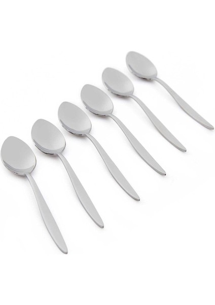 Şık 6 Parça Vakumlu Çay Kaşığı Seti, Paslanmaz Çelik, Zarif ve Pratik Tasarım
