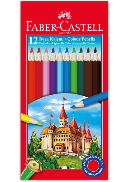 Faber Castell Kuru Boya 12LI Tam Boy - 3 Adet