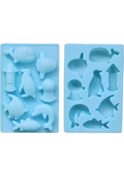 Mavi silikon çikolata kalıbı, ev yapımı tatlılar için şık ve kullanışlı tasarım