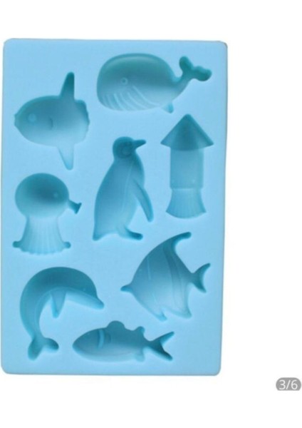 Mavi silikon çikolata kalıbı, ev yapımı tatlılar için şık ve kullanışlı tasarım modelleri