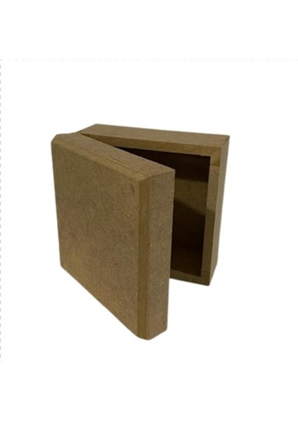 Boyanabilir Ahşap Kare Kutu 10X10CM