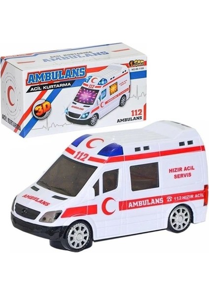 Ceren Pilli Sesli ve Işıklı 3D Ambulans