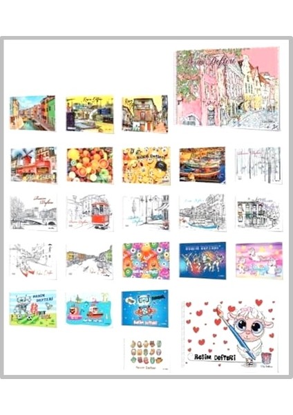Çınar Resim Defteri 24X34 Spiralli 30 Yaprak - 4 Adet
