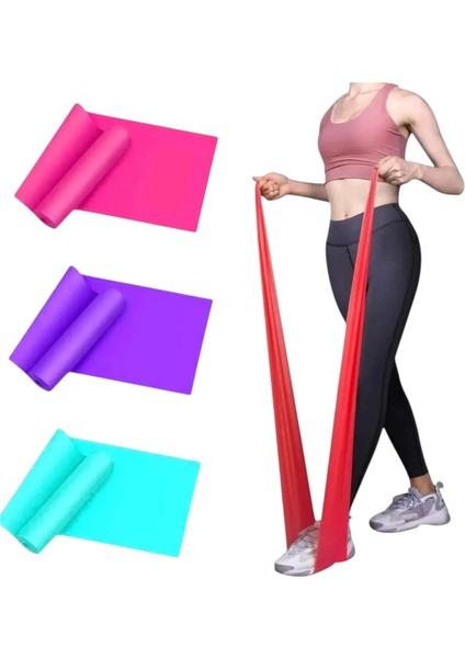 Büyük Boypilates Bandı Plates Egzersiz Direnç Lastiği Seti Pilates Bandı ( 1 Adet )