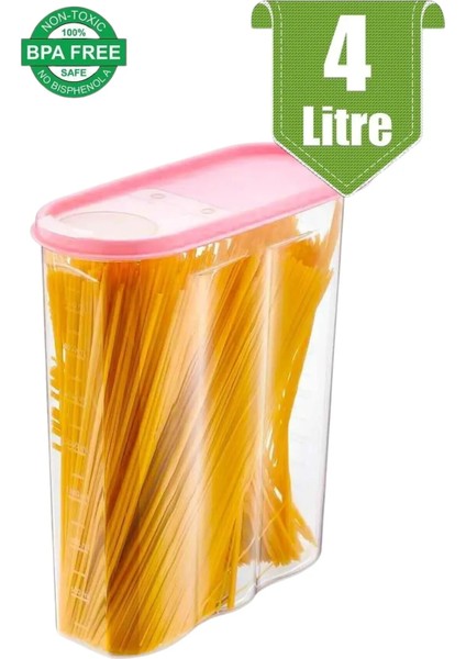 ( 3 Adet ) 4 Litre Renkli Kapaklı Su/hava Geçirmez Kiler/erzak Saklama Kabı/plastik Kilitli