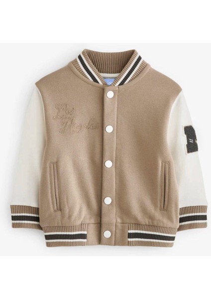 Kolej Bomber Pamuklu Düğmeli Ceket Erkek Çocuk