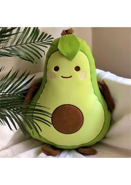 Sevimli Avokado Yastık | Büyük Boy 48 cm Hediyelik Peluş Pofuduk Yastık