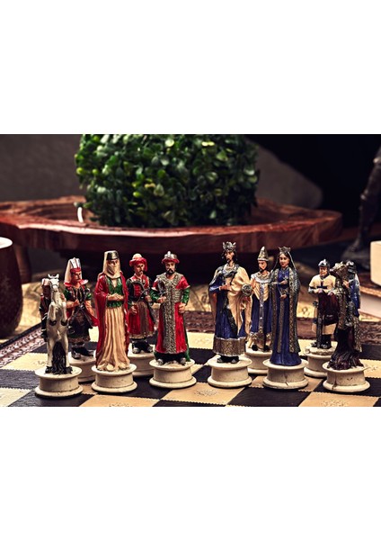 Yeniçeri Temalı Büyük Satranç Figürleri Şah 12 cm (Sadece Figür)