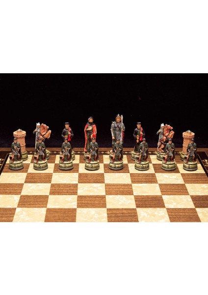 Camelot Temalı Lüks Satranç Figürleri Orta Boy Şah 8 cm(Sadece Figür) fiyatları