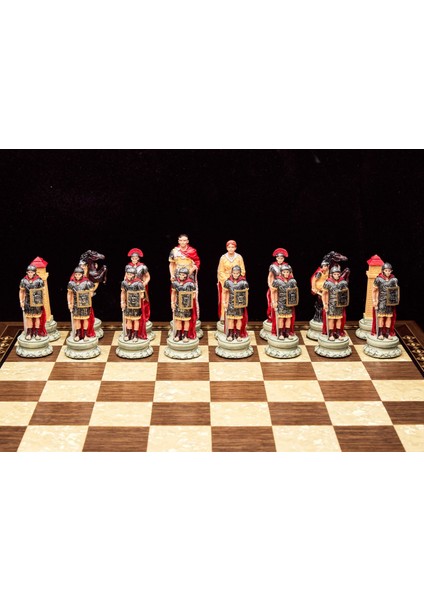 Mısır-Roma Temalı Satranç Figürleri Orta Boy Şah 8 cm (Sadece Figür) modelleri