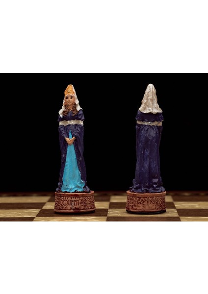 Osmanlı-Haçlı Temalı Satranç Figürleri Orta Boy Şah 8 cm (Sadece Figür)