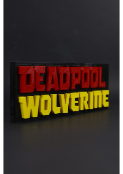 Deadpool & Wolverine - 3 Boyutlu Tabela - 20 cm x 7.5 cm x 1.5 cm