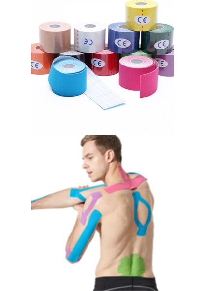 Kinezio Tape Sporcu Bandı ( 5 Adet Pembe Renk)