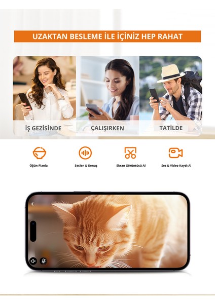 Otomatik Mama Kabı | 4 L | Kameralı | 720 P Hd | Akıllı | Kedi Köpek fırsatları