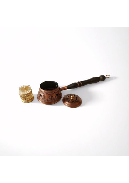 1 Adet Bronz Renk Şık Tasarımlı Metal Tütsü & Buhurdanlık (Simli Mum Hediyeli) MOD17 fiyatları