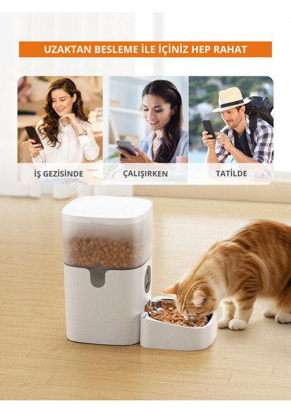 Otomatik Mama Kabı | 4 L | Wıfı | Akıllı | Kedi Köpek modelleri