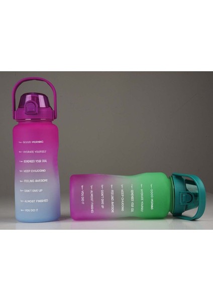 2.000 ml Motivasyonel Su Matarası Su Şişesi Suluk