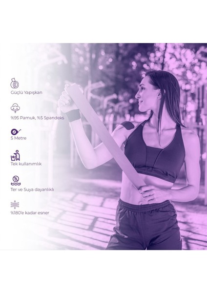 Well Mavi Spor ve Terapi Bandı, Sport Tape Tape, Sporcu Kas Bandı fırsatları