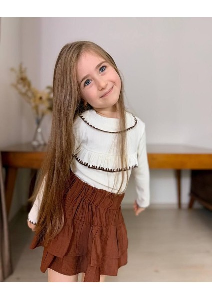 Fırfırlı Etek ve Badi Kombin