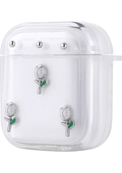 Apple Airpods 1.nesil ve 2. Nesil Uyumlu Airpods Kılıf Simli Desenli Sevimli Korunaklı Airpods Kılıf