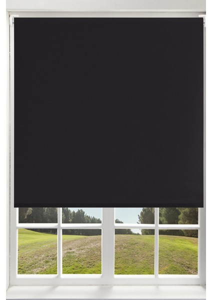 Blackout Karartma Zebra Stor Güneşlik Polyester Perde Siyah BP118