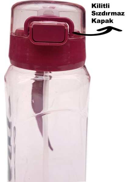Spor Matara Suluk 700ML Pipetli Sızdırmaz Kilitli Kapak