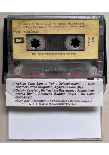 Zerrin Özer Gelecekmisin Kaset (Kartonet Yeni, Dönem Kağıt Baskı Kaset) fiyatları