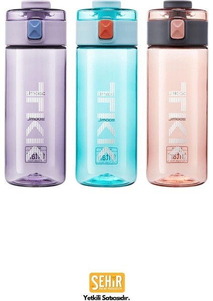 Tkk 450ML Taşıma Kulplu Kilitlenebilir Kapak Ölçü Skalalı Rahat Içim Tritan Su Matarası