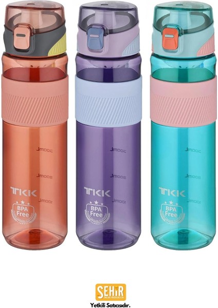 Tkk Uyumlu 700ML Pipetsiz Taşıma Askılı Süzgeçli Kilitlenebilir Kapak Su Matarası