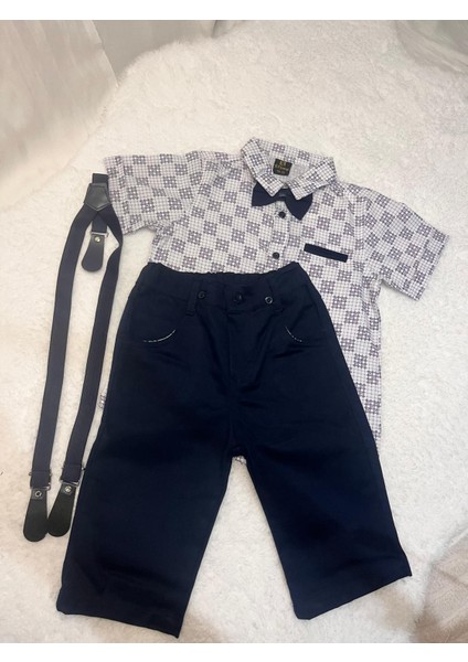 Erkek Çocuk Papyonlu Askılı Gömlekli Takım modelleri