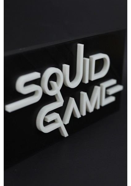 Squid Game - 3 Boyutlu Tabela - 20 cm x 11 cm x 1.5 cm