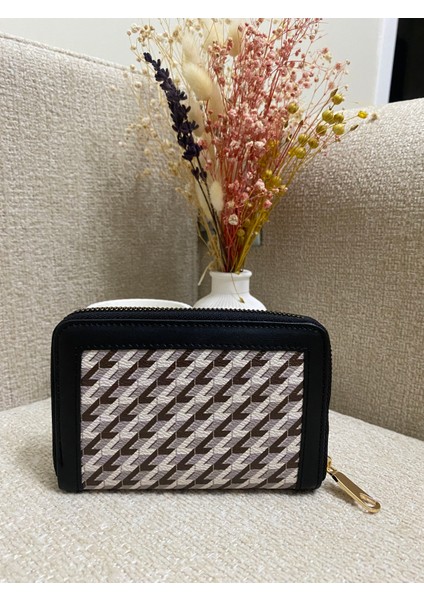 Zigzag Desenli Düğme Detaylı Çıtçıt Kapamalı Ince Şık Cüzdan Kartlık Aksesuar fiyatları