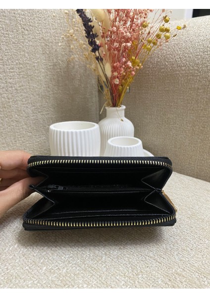 Zigzag Desenli Düğme Detaylı Çıtçıt Kapamalı Ince Şık Cüzdan Kartlık Aksesuar modelleri