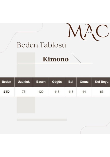 Önü Bağcıklı Keten Kimono
