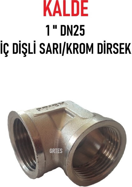 1" DN25 Sarı/krom Dirsek İç Dişli (Dişi) - Brass Internal Thread Elbow