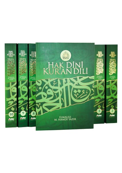 Elmalılı Muhammed Hamdi Yazır Hak Dini Kuran Dili Karton Kapak 10 Cilt Kuranı Kerim Tefsiri